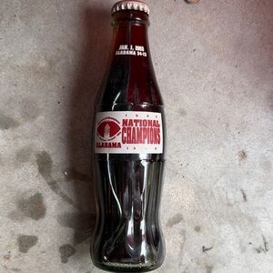 Coca-Cola National Champions Bottle with Red and White Label